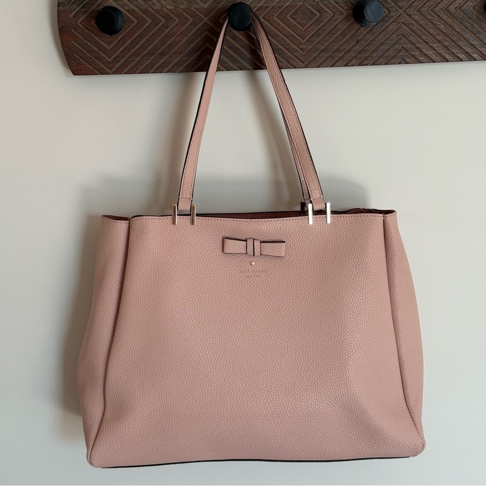 Kate Spade Pershing Street Nell Tote Bag Blush Pink Pebbled Leather